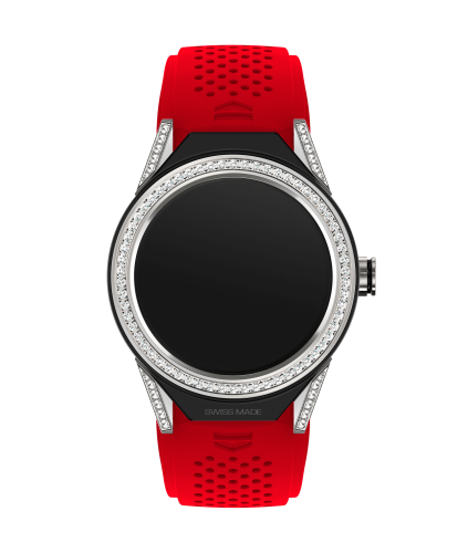 TAG Heuer Carrera Connected Modular 45 Titanium / Diamond Lugs / Diamond / Red Rubber